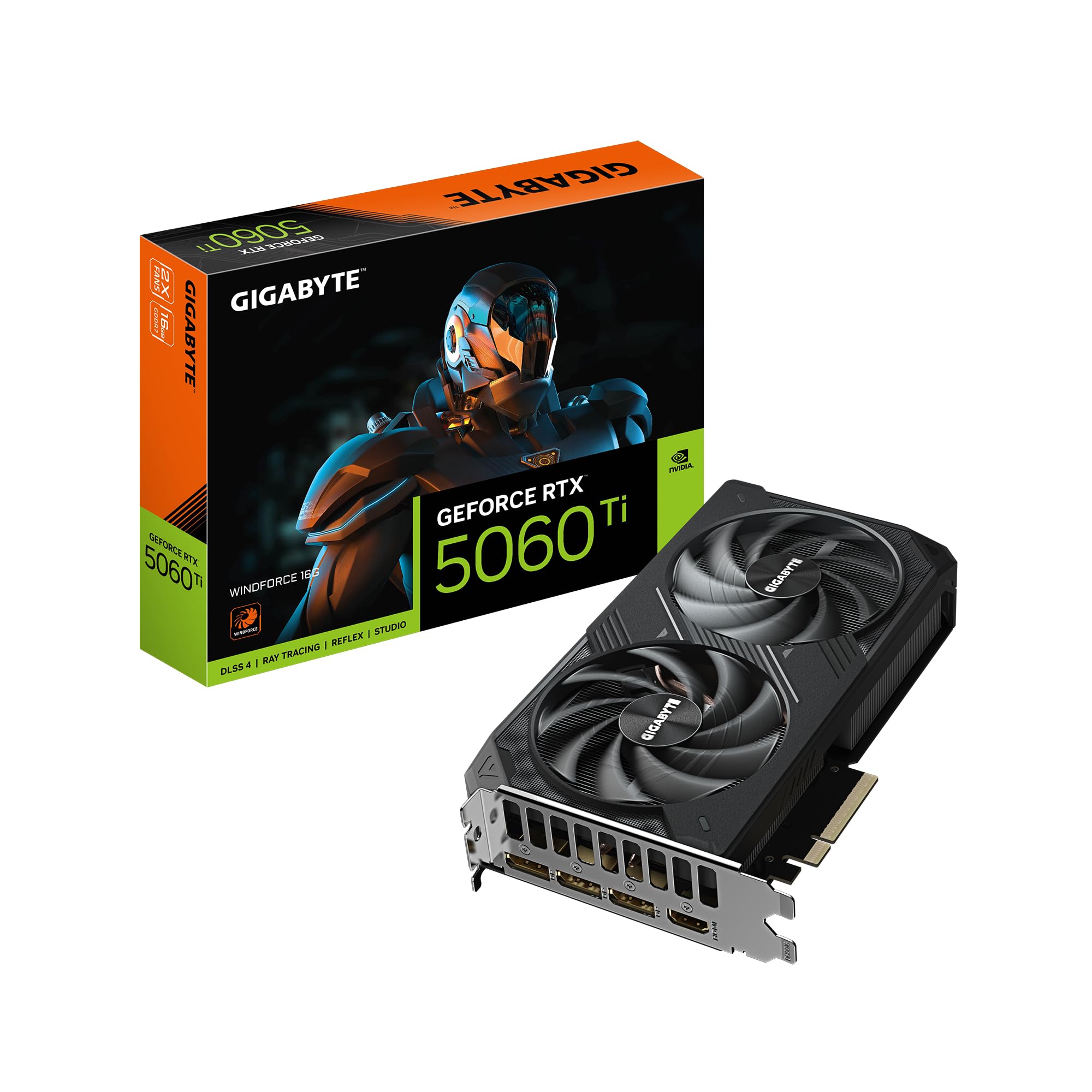 Gigabyte GeForce RTX 5060 Ti WINDFORCE 16G Grafikkarte – 16 GB